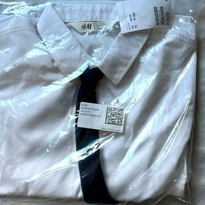 H&M Boys dress shirt with tie, Size 10-11